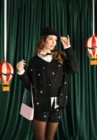 VICOLO Gilet nero da donna con dettagli gioiello 55155F NE VICOLO 