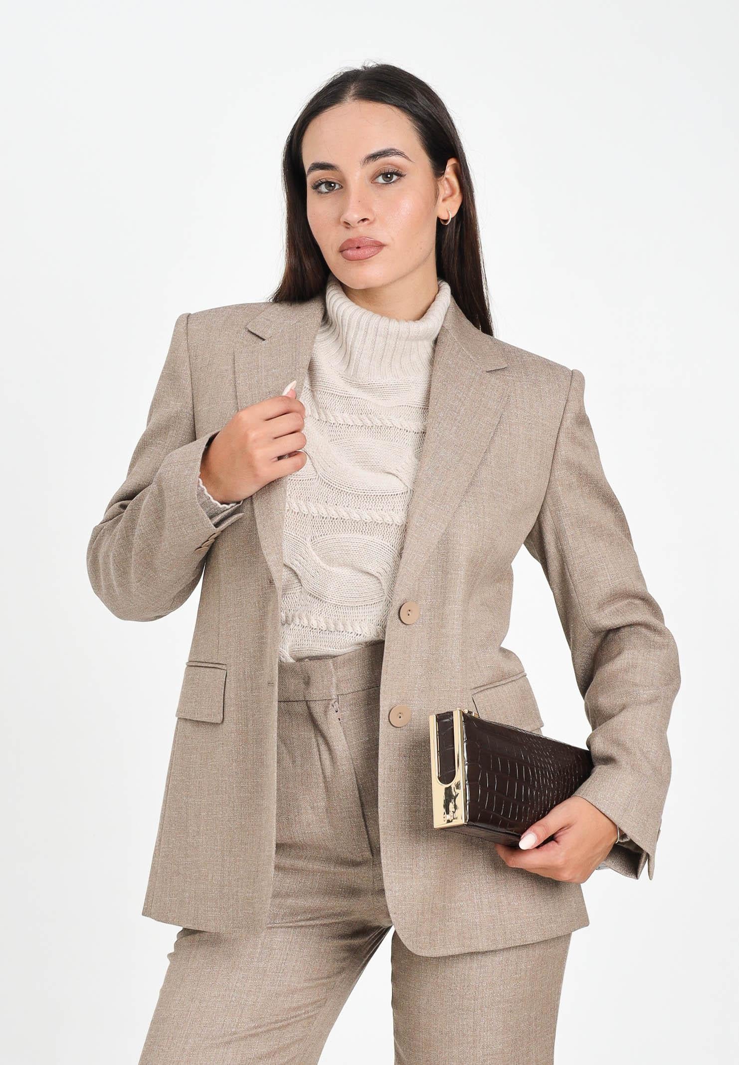 MAX MARA Giacca monopetto HODEIDA beige da donna 2526046071600 002 MAX MARA 