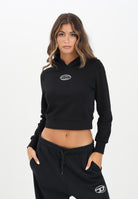 DIESEL Felpa con cappuccio nera per donna, ragazze e bambine rifnita da logo J02416KYAX3 K900 DIESEL 