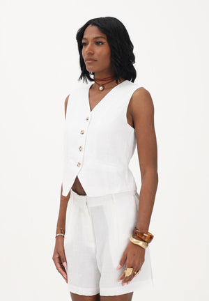 ONLY Gilet bianco da donna 15370277 BRWI ONLY 