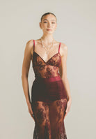 SANTAS Body RADIANCE bordeaux da donna con ricamo in pizzo floreale PV2615 BO SANTAS 