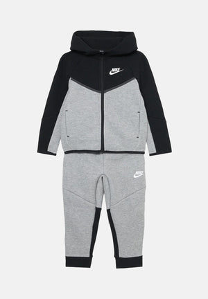 NIKE Tuta Tech Fleece nera e grigia per bambino e bambina 86M880 G0E NIKE 