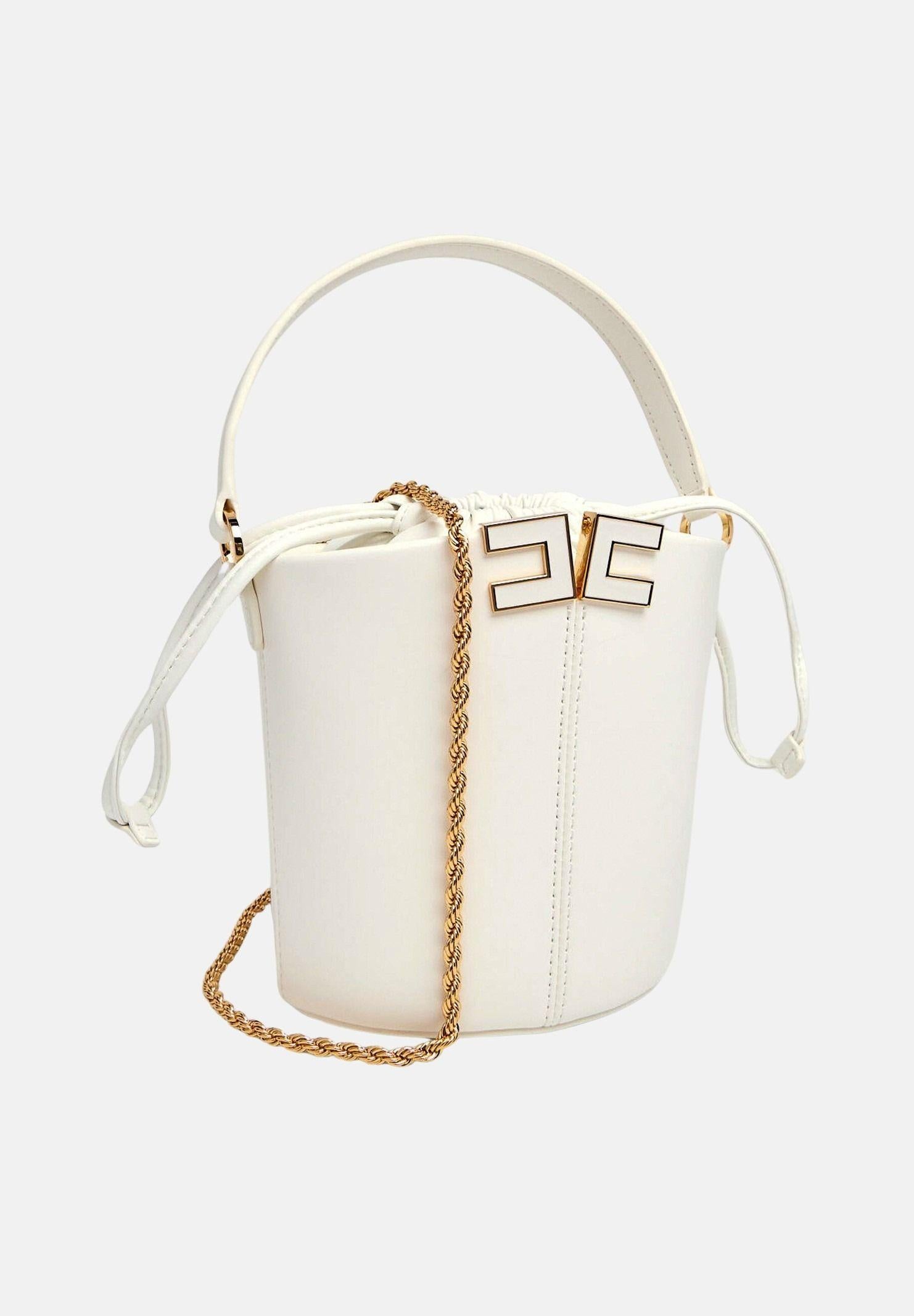 ELISABETTA FRANCHI Borsa a secchiello avorio da donna BS92A61E2 360 ELISABETTA FRANCHI 