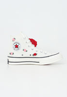 CONVERSE Sneakers CHUCK 70 ROSES bianche da donna A10637C  CONVERSE 