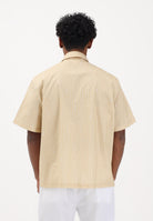 LACOSTE Camicia a manica corta gialla da uomo in twill stampata CH2343 2IU LACOSTE 