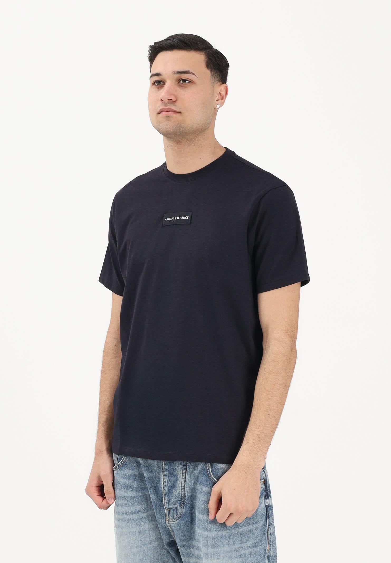 ARMANI EXCHANGE T-shirt a manica corta blu da uomo con logo XM002471AF10356 UB101 ARMANI EXCHANGE 