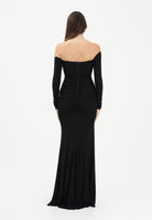 ELISABETTA FRANCHI Abito lungo nero da donna con drappeggi ABR1061E2 110 ELISABETTA FRANCHI 