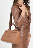 ELISABETTA FRANCHI Borsa a mano cammello da donna con logo BS35A56E2 EC1 ELISABETTA FRANCHI 