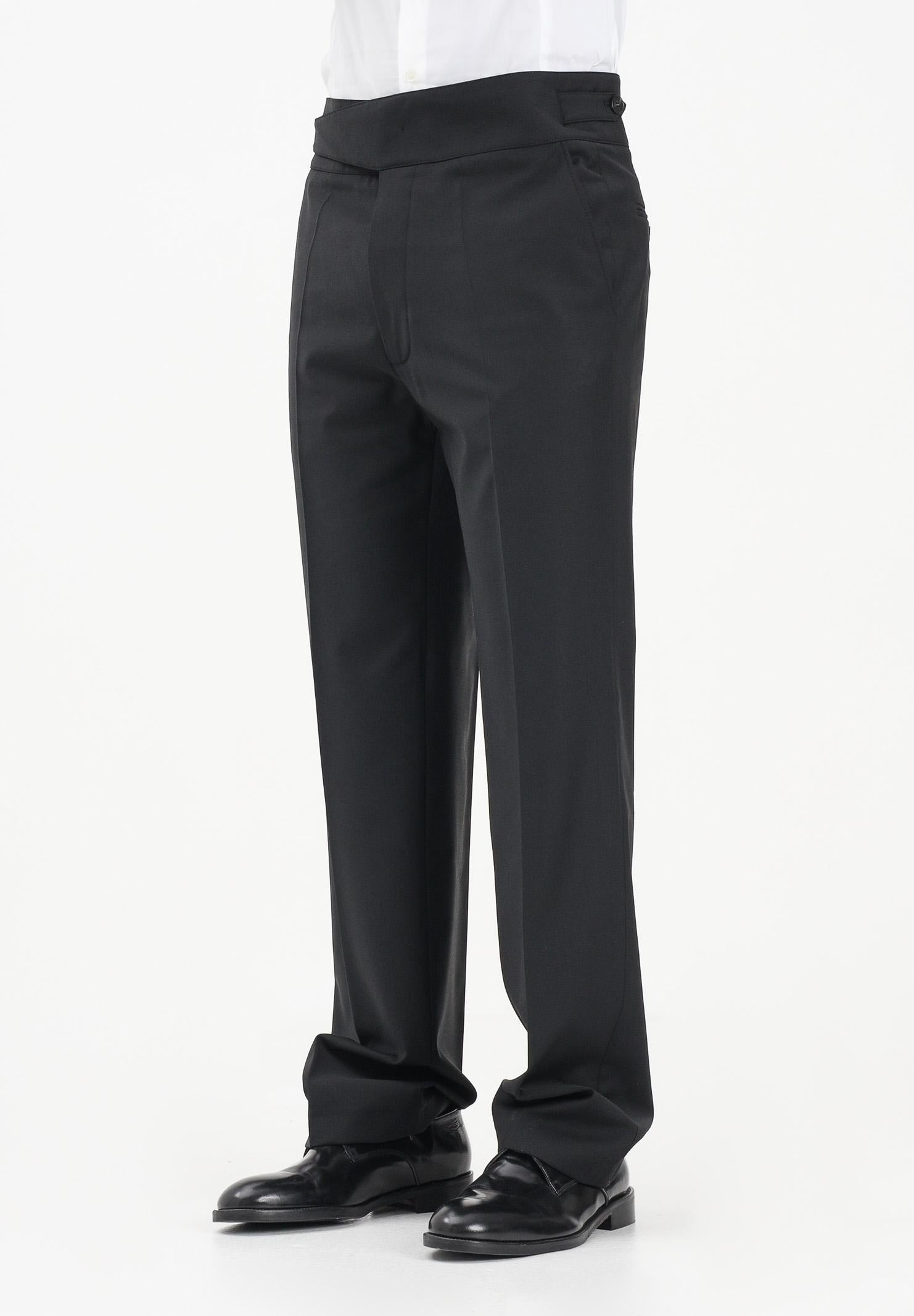 PATRIZIA PEPE Pantalone elegante nero da uomo con cintura alta 5P0557A1WK K102 PATRIZIA PEPE 