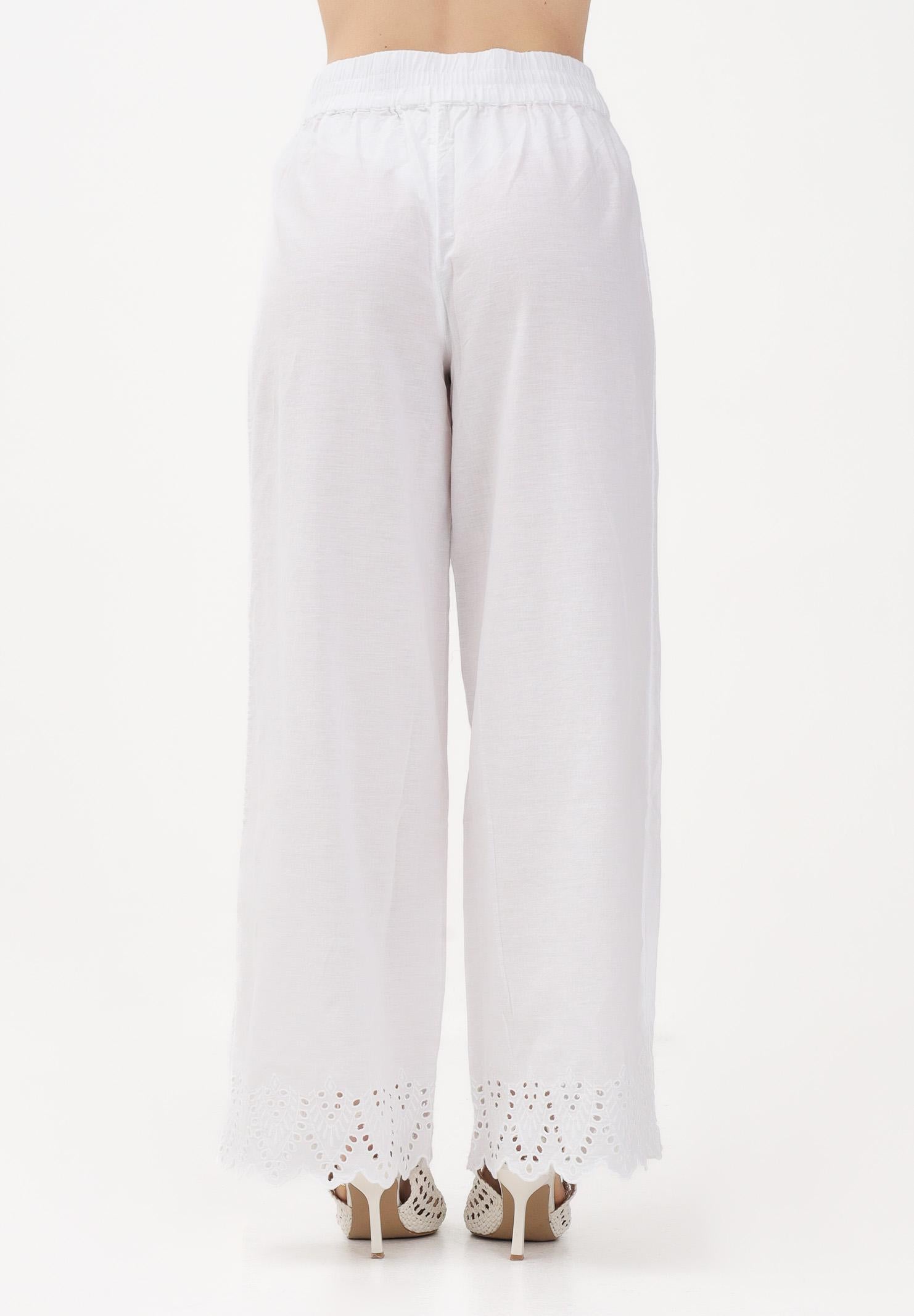 ONLY Pantalone bianco da donna con fondo ricamato 15343184 BRWI ONLY 