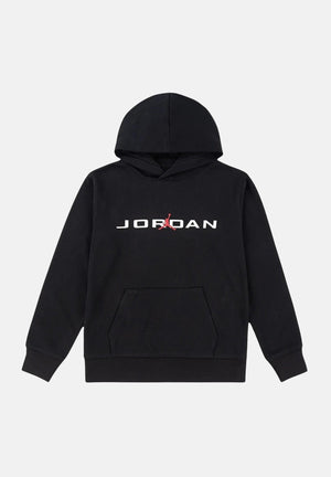 JORDAN Felpa con cappuccio Baseline French Terry nera per bambino e bambina 95D744 023 JORDAN 