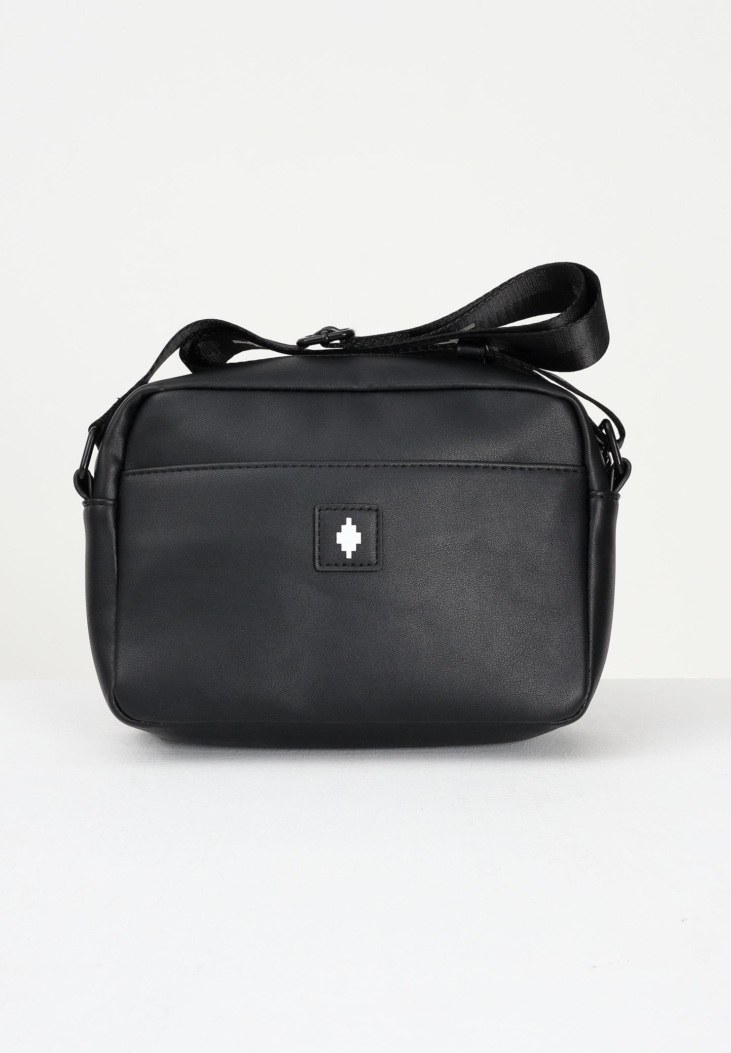 MARCELO BURLON COUNTY OF MILAN Borsa a tracolla nera per uomo e donna con stampa COMAF250145 . MARCELO BURLON COUNTY OF MILAN 