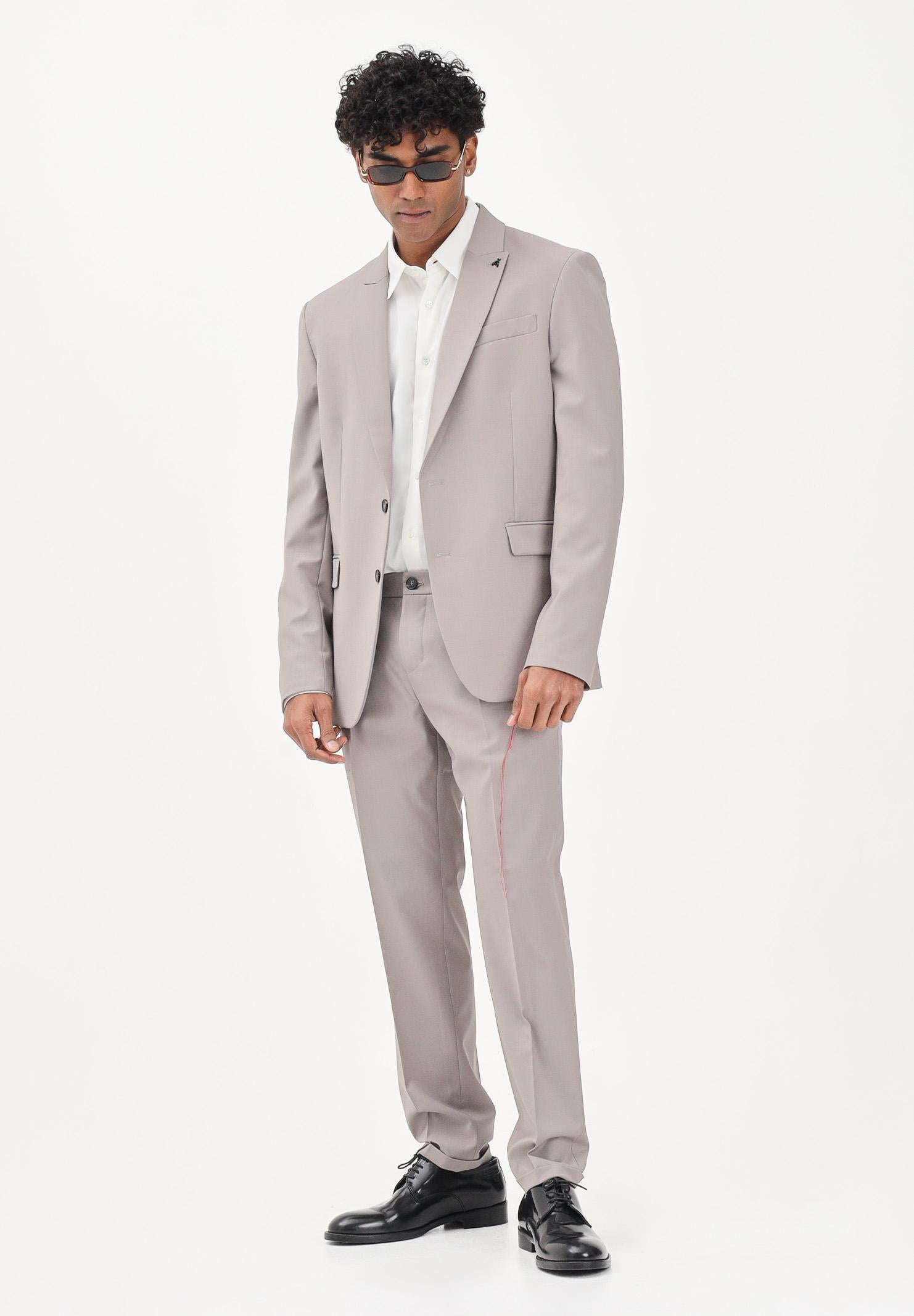 PATRIZIA PEPE Pantalone elegante fango da uomo 5PA429A1WK S184 PATRIZIA PEPE 