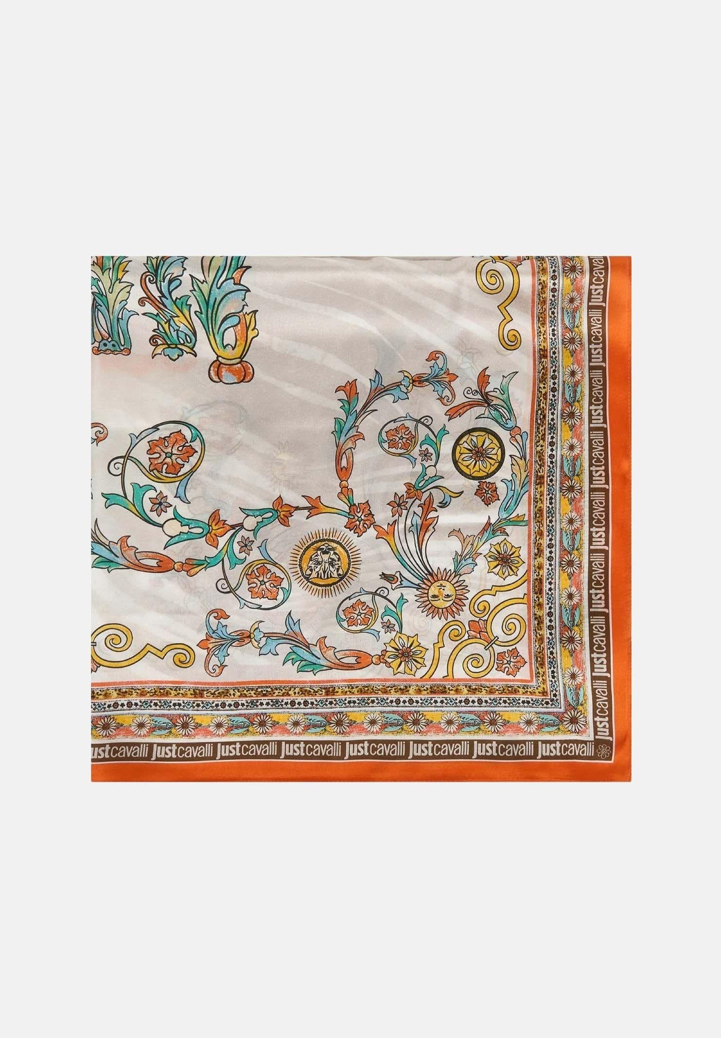 JUST CAVALLI Foulard multicolore da donna realizzato con stampa ornamentale 80RA2H01ZG321 R85 JUST CAVALLI 