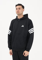 ADIDAS PERFORMANCE Felpa con zip Future Icons 3-Stripes nera da uomo JD4827 . ADIDAS PERFORMANCE 