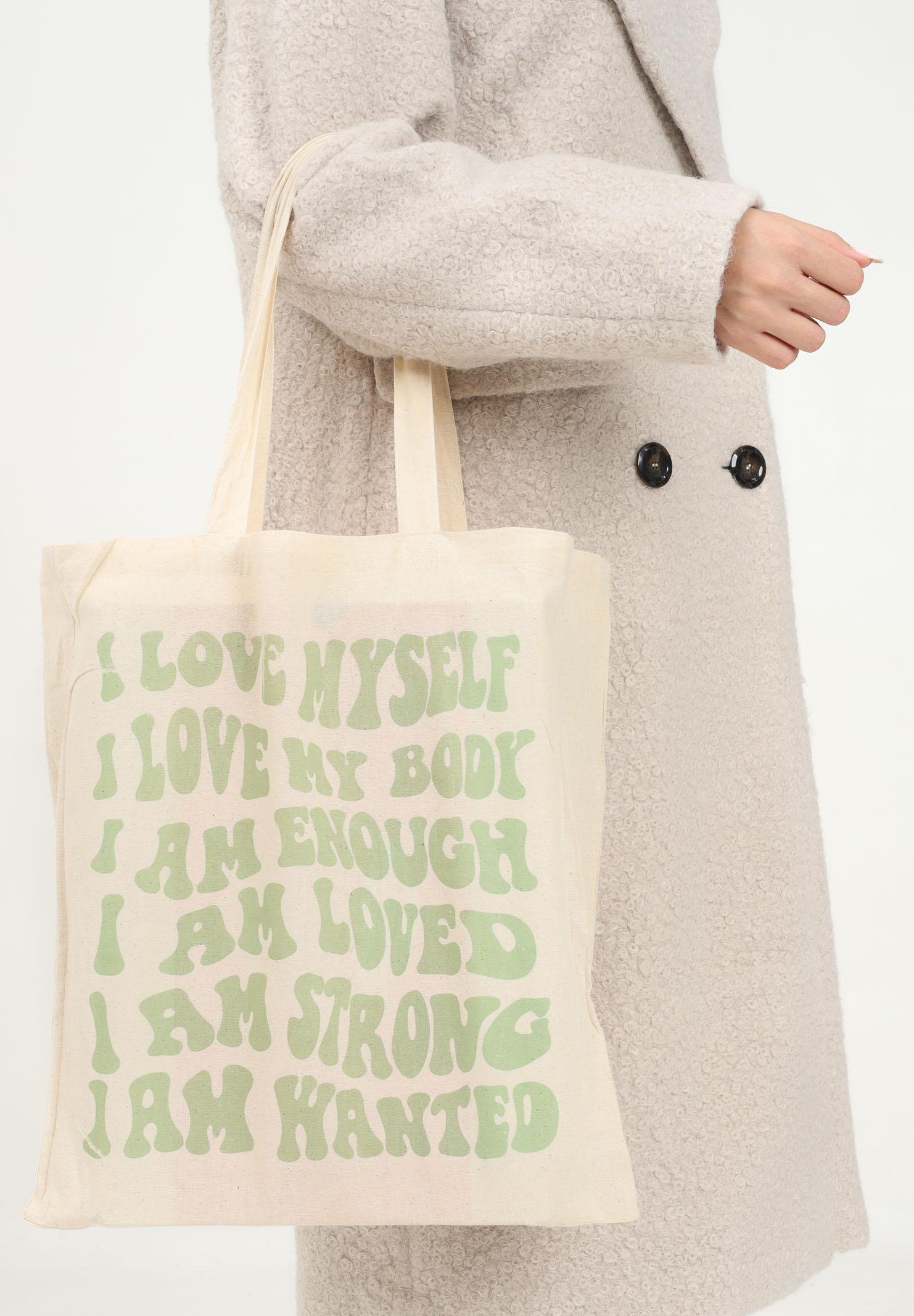 SANTAS Shopper Love in tessuto beige da donna LOVE BEIGE SANTAS 