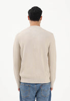 TOMMY JEANS Maglioncino girocollo beige da uomo con logo DM0DM21787 ABY TOMMY JEANS 