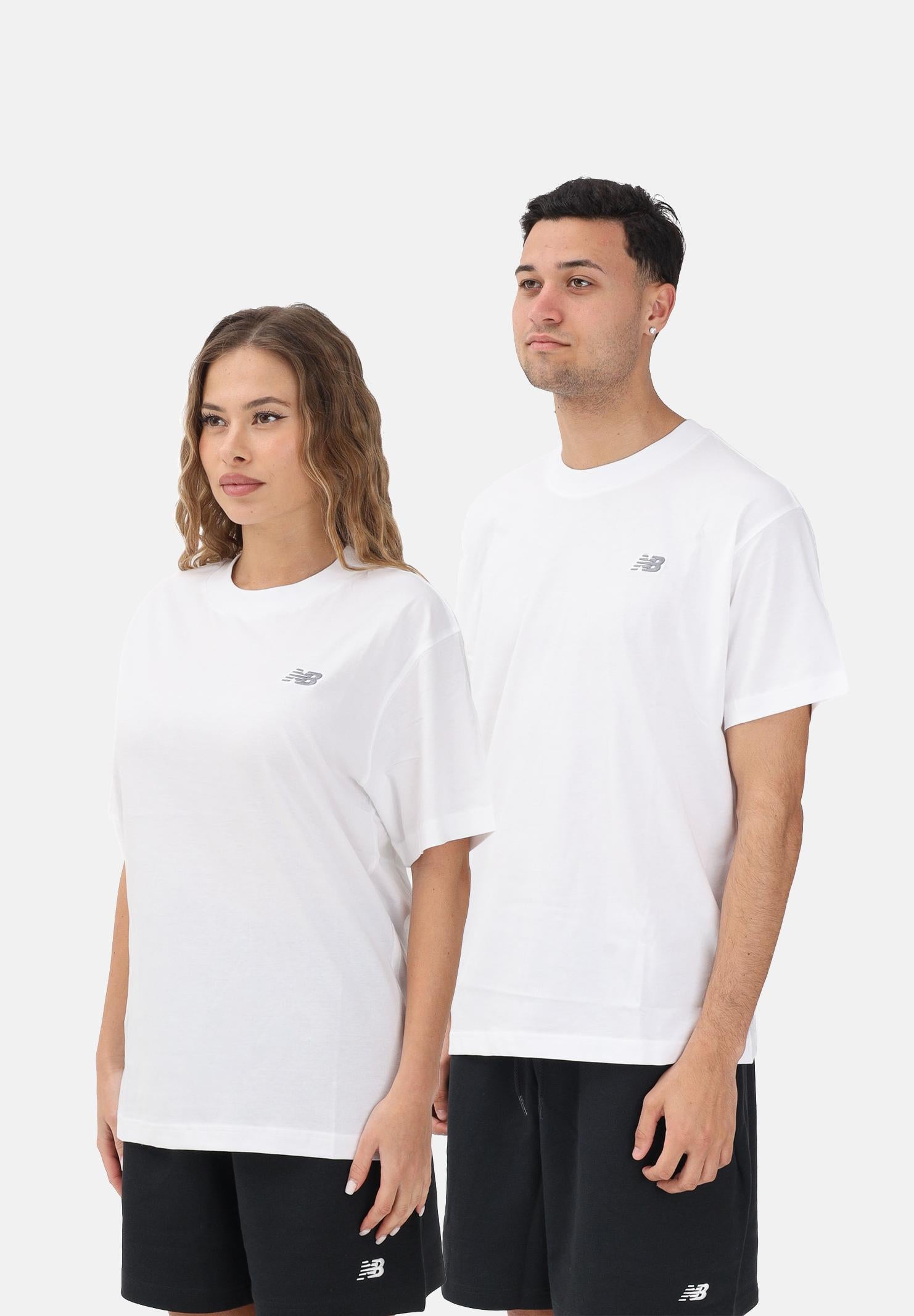 NEW BALANCE T-shirt a manica corta Sport Essentials bianca per uomo e donna MT41509WT . NEW BALANCE 