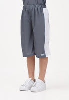 GCDS Shorts grigio per donna, ragazzi e bambini con logo C1BJQL707J338 955A GCDS 