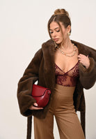 YES LONDON Ecopelliccia marrone da donna ECO030 MO YES LONDON 