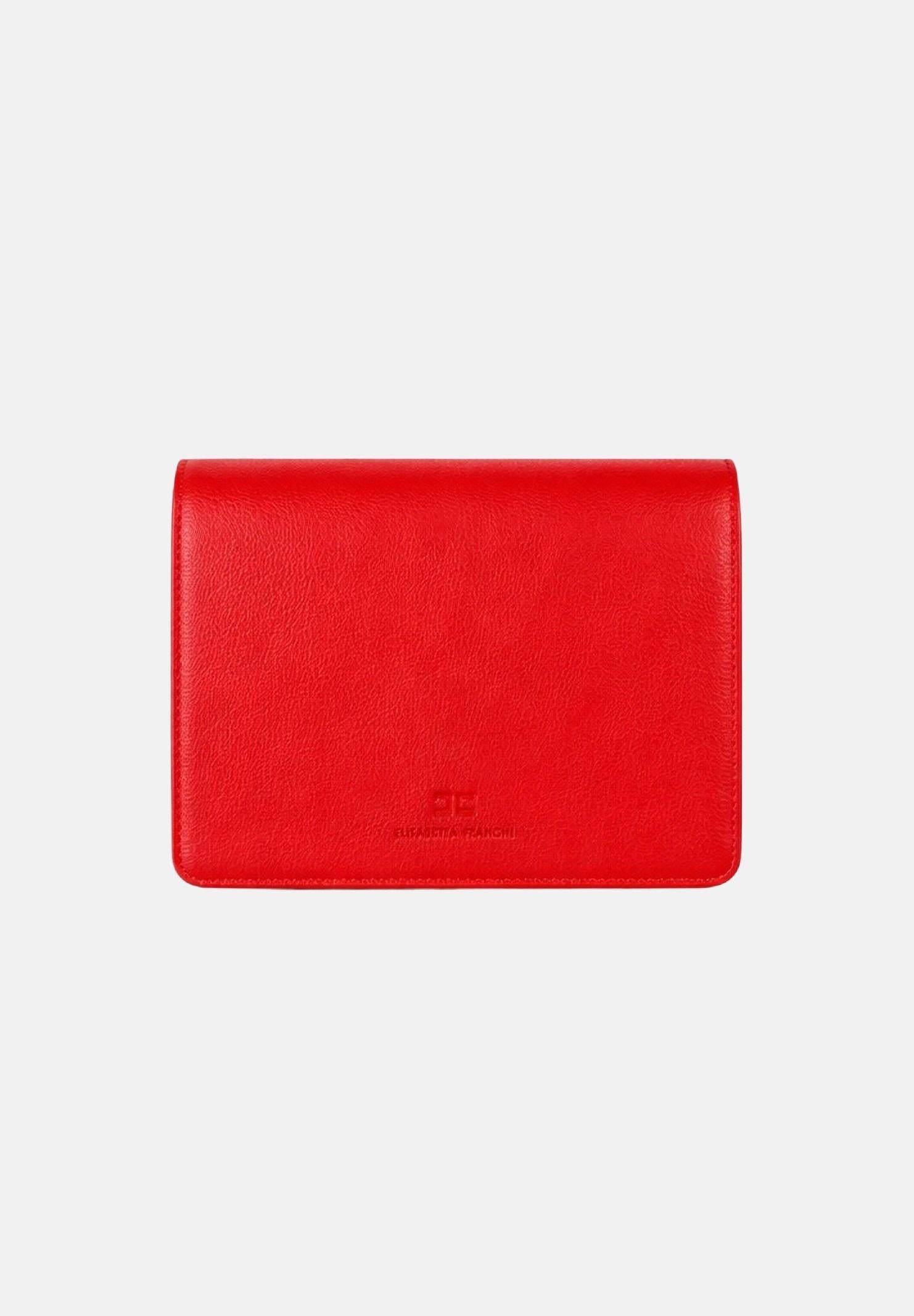 ELISABETTA FRANCHI Pochette rossa da donna con logo BS39A61E2 H85 ELISABETTA FRANCHI 