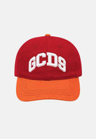 GCDS Cappello con visiera rosso e arancione per uomo e donna con logo C1UJQN712T800 436R GCDS 