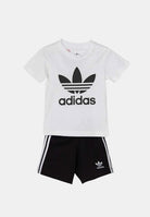 ADIDAS ORIGINALS Completino bianco e nero da neonato con stampa logo JE0521 . ADIDAS ORIGINALS 