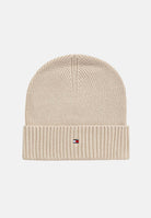 TOMMY HILFIGER Berretto beige per uomo e donna con logo AM0AM12796 ACI TOMMY HILFIGER 