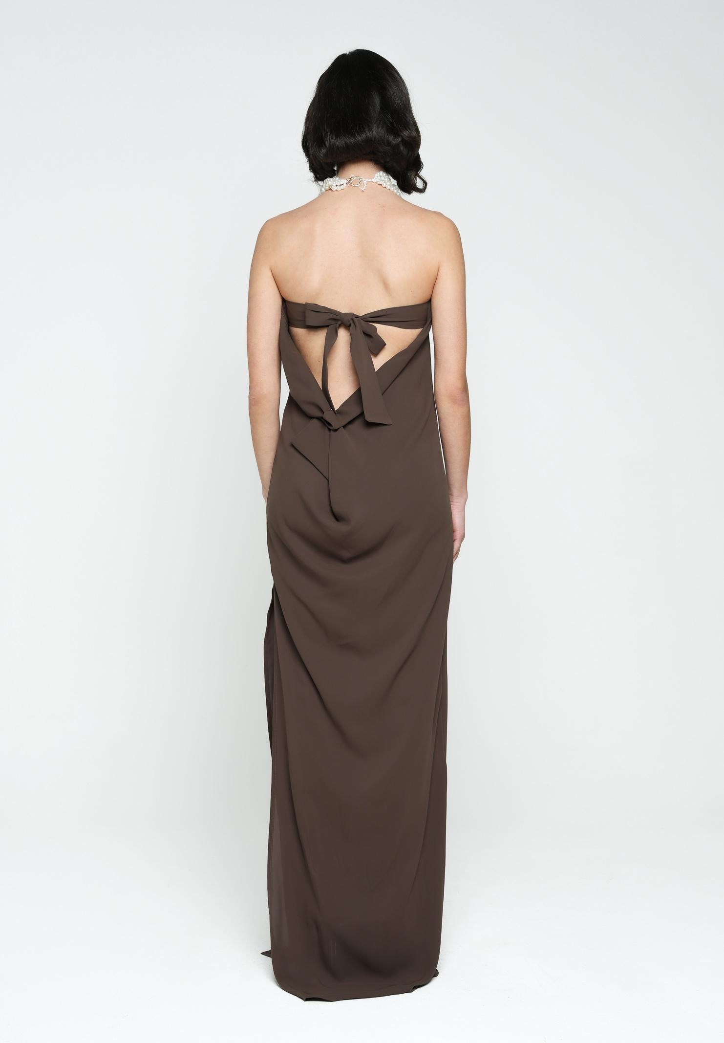 SANTAS Abito lungo CRUMBLE marrone da donna PV2503 MARRONE SANTAS 