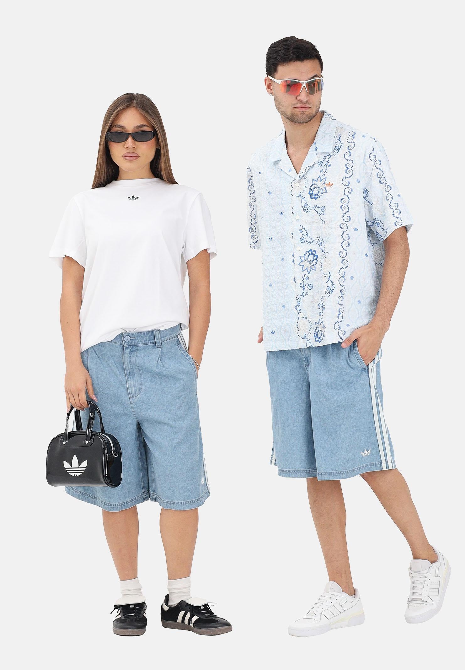 ADIDAS ORIGINALS Shorts CHINO in denim chiaro per uomo e donna KX1192 . ADIDAS ORIGINALS 