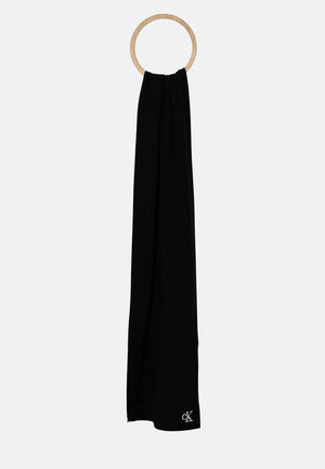 CALVIN KLEIN Sciarpa nera per uomo e donna con logo LV04D8021G UB1 CALVIN KLEIN 