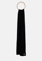 CALVIN KLEIN Sciarpa nera per uomo e donna con logo LV04D8021G UB1 CALVIN KLEIN 