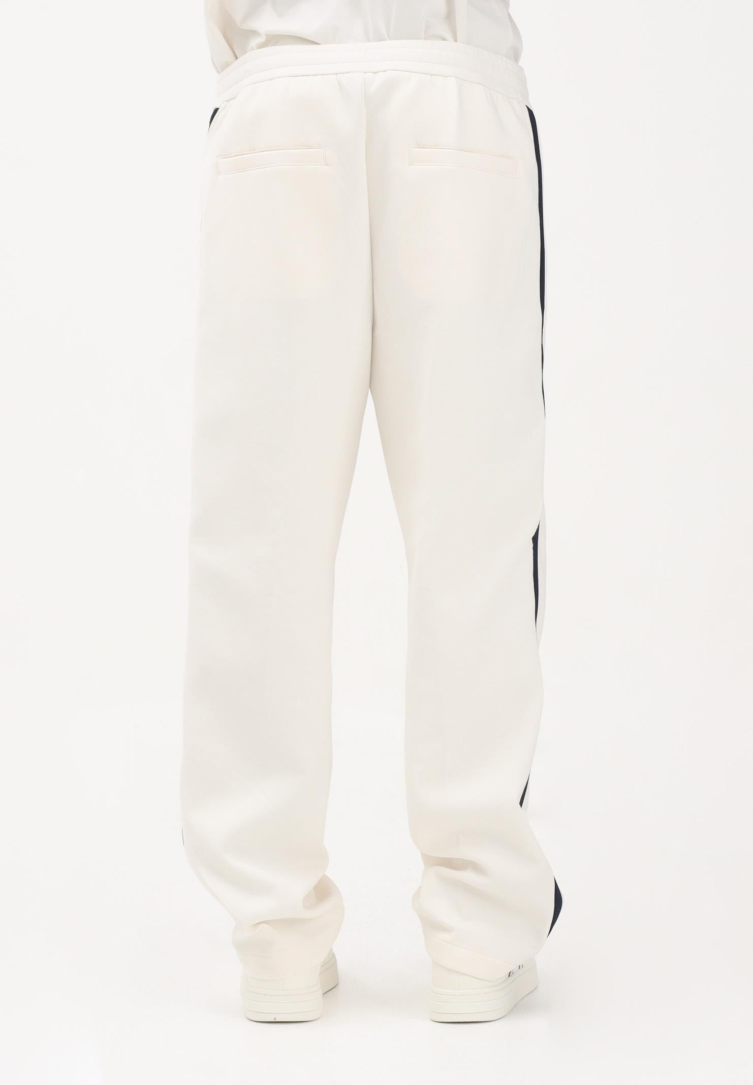 ARMANI EXCHANGE Pantalone sportivo panna da uomo con logo e bande laterali a contrasto XM002368AF13047 U1074 ARMANI EXCHANGE 