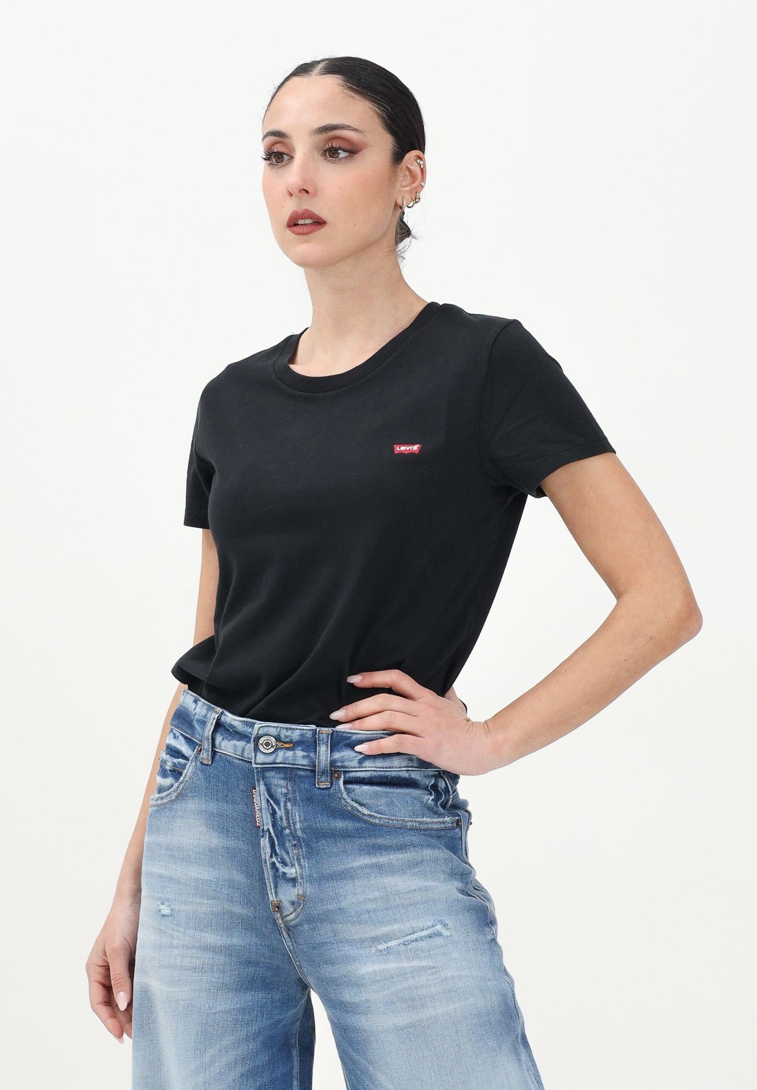 LEVI'S® T-shirt a manica corta The Perfect nera da donna 39185-0008 0008 LEVI'S® 