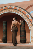 SANTAS Abito lungo CRUMBLE marrone da donna PV2503 MARRONE SANTAS 