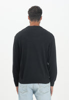 CALVIN KLEIN JEANS Maglioncino girocollo nero da uomo con ricamo CK LV04RC309GUB1 . CALVIN KLEIN JEANS 