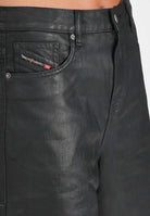 DIESEL Bermuda in denim nero per donna e ragazze con orli a taglio vivo J02351KXBPX K02 DIESEL 