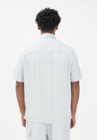 ARMANI EXCHANGE Camicia a manica corta celeste e bianca da uomo con motivo a righe XM002266AF22638 FB380 ARMANI EXCHANGE 
