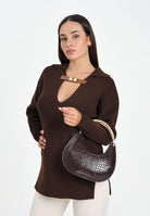 ELISABETTA FRANCHI Maglioncino color caffè da donna con cinturino gioiello MK06S56E2 EA3 ELISABETTA FRANCHI 