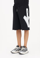 DISCLAIMER Shorts sportivo nero da uomo con stampa frecce 26EDS55405 NEBI DISCLAIMER 