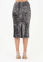 VICOLO Gonna midi a tubino grigia da donna ricoperta di paillettes TF0120 AR VICOLO 