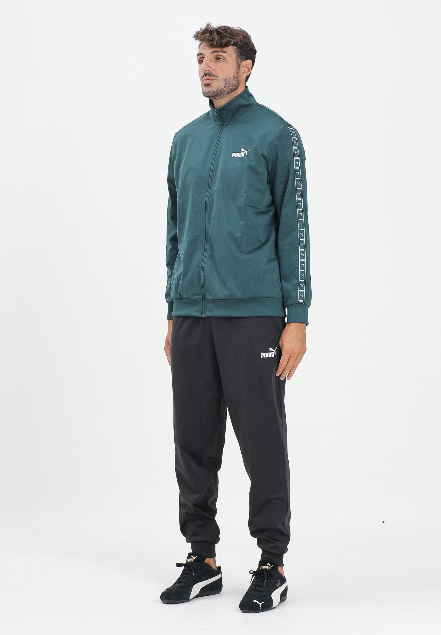 PUMA Tuta Poly Tape verde e nera da uomo 684853 75 PUMA 