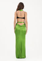 ELISABETTA FRANCHI Abito lungo verde da donna in jersey di viscosa lucida ABR1361E2 FA1 ELISABETTA FRANCHI 