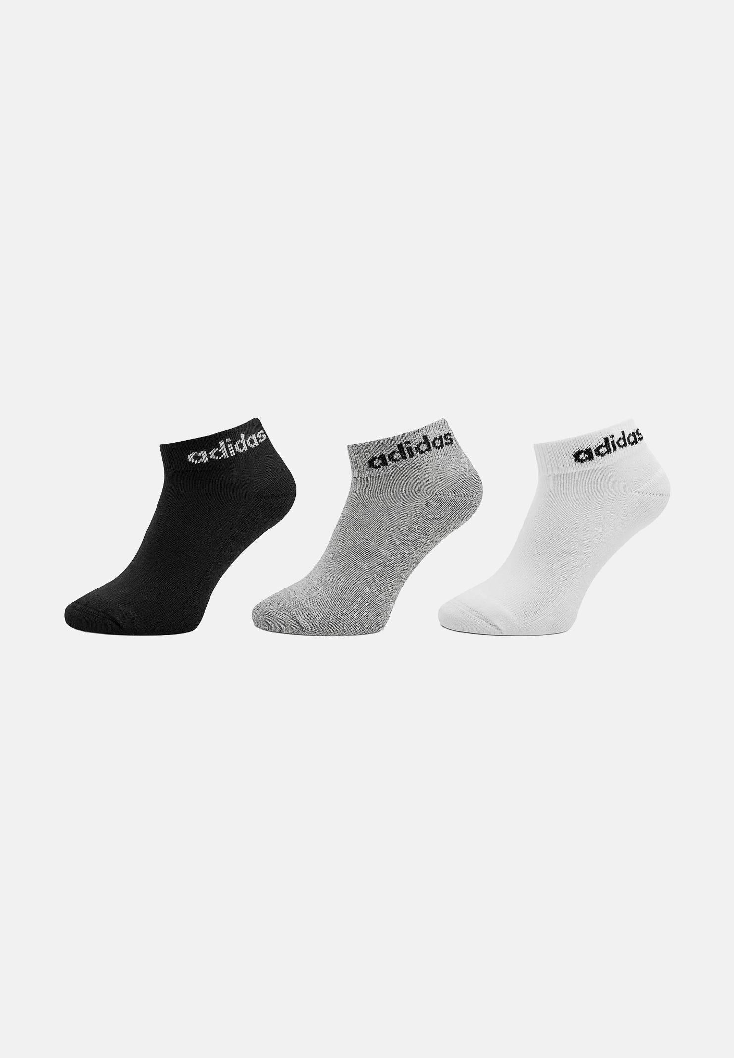 ADIDAS PERFORMANCE Calzini (3 paia) Linear Cushioned bianco, grigio e nero per uomo e donna IC1304 . ADIDAS PERFORMANCE 