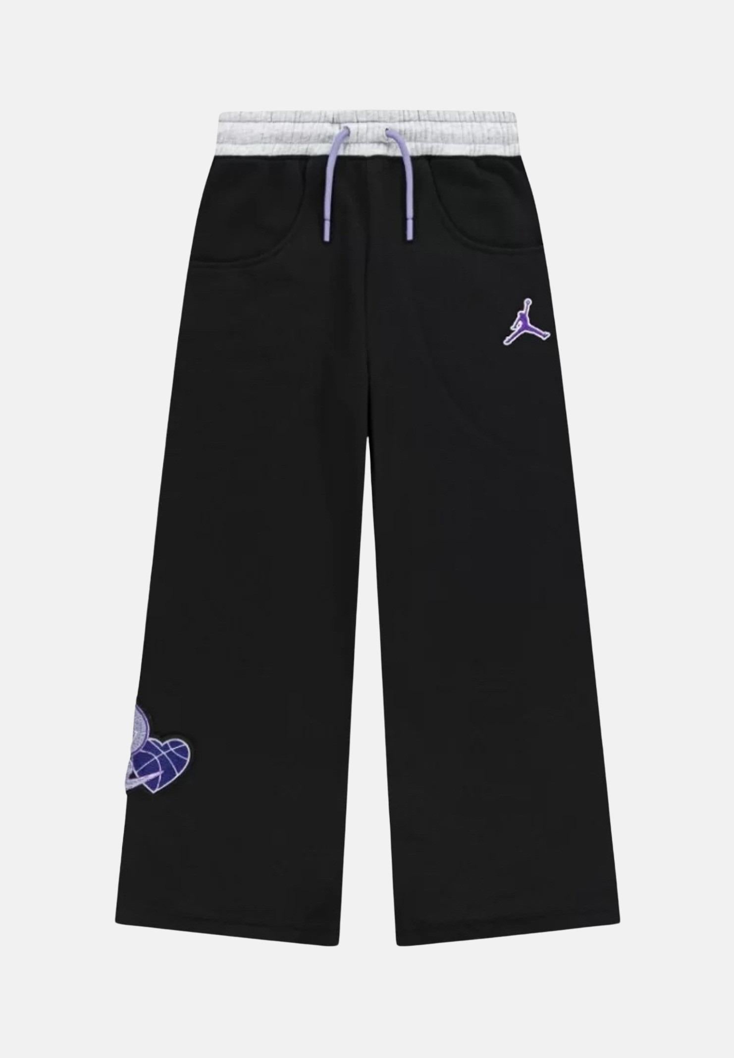 JORDAN Pantalone sportivo nero da bambina con patch 45F194 023 JORDAN 