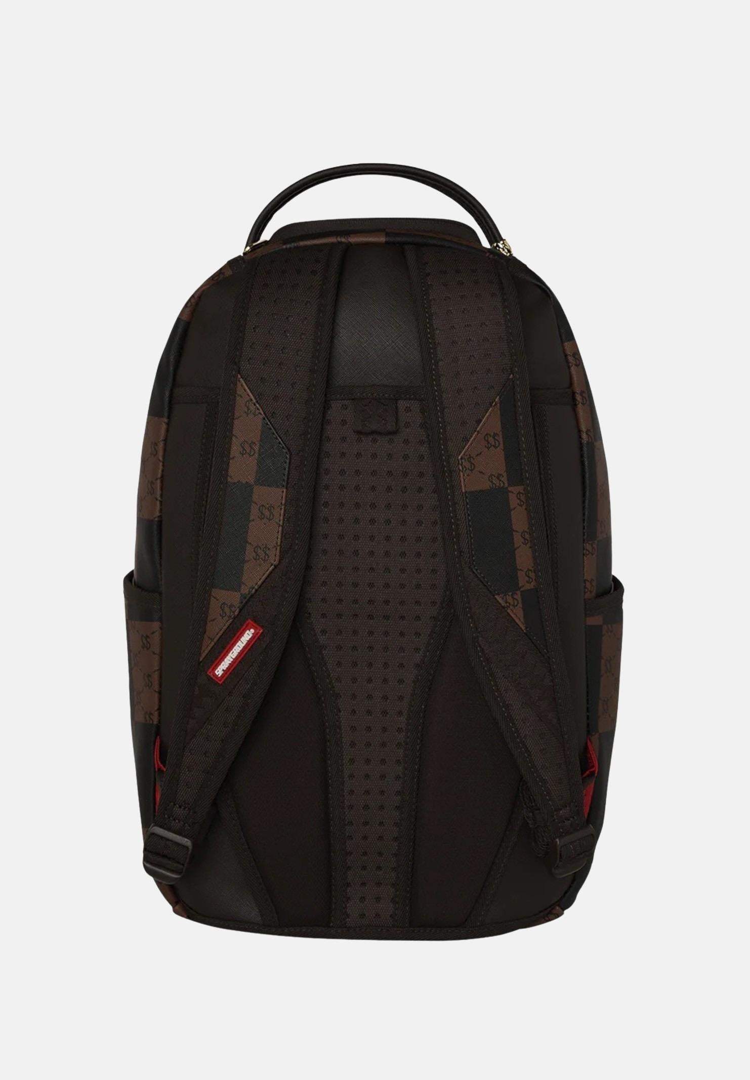 SPRAYGROUND Zaino ENLARGED CHECK PARIS DLXSV marrone e nero per uomo e donna 910B6263NSZ . SPRAYGROUND 