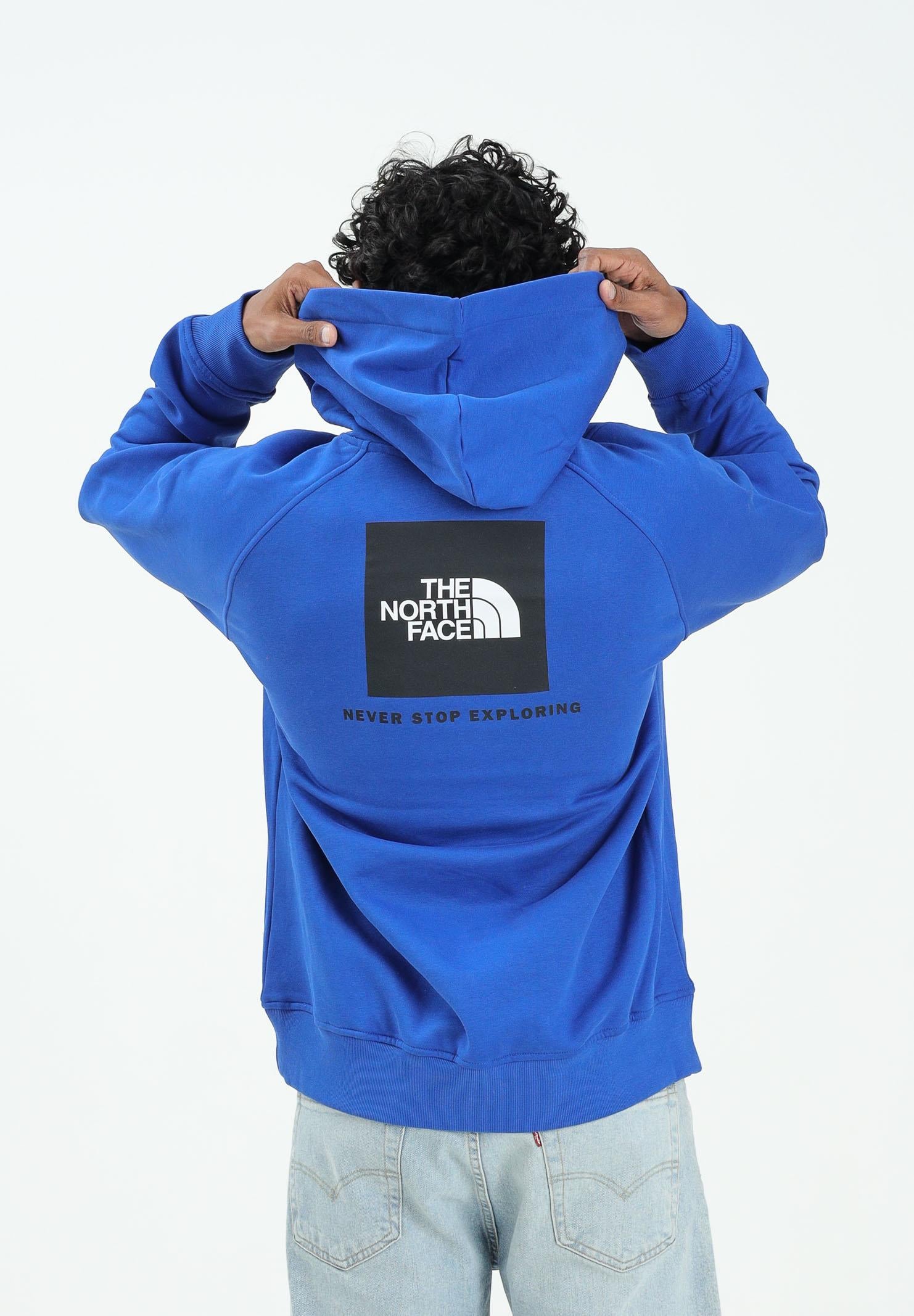 THE NORTH FACE Felpa con cappuccio Redbox blu acceso da uomo NF0A89F9EF11  THE NORTH FACE 