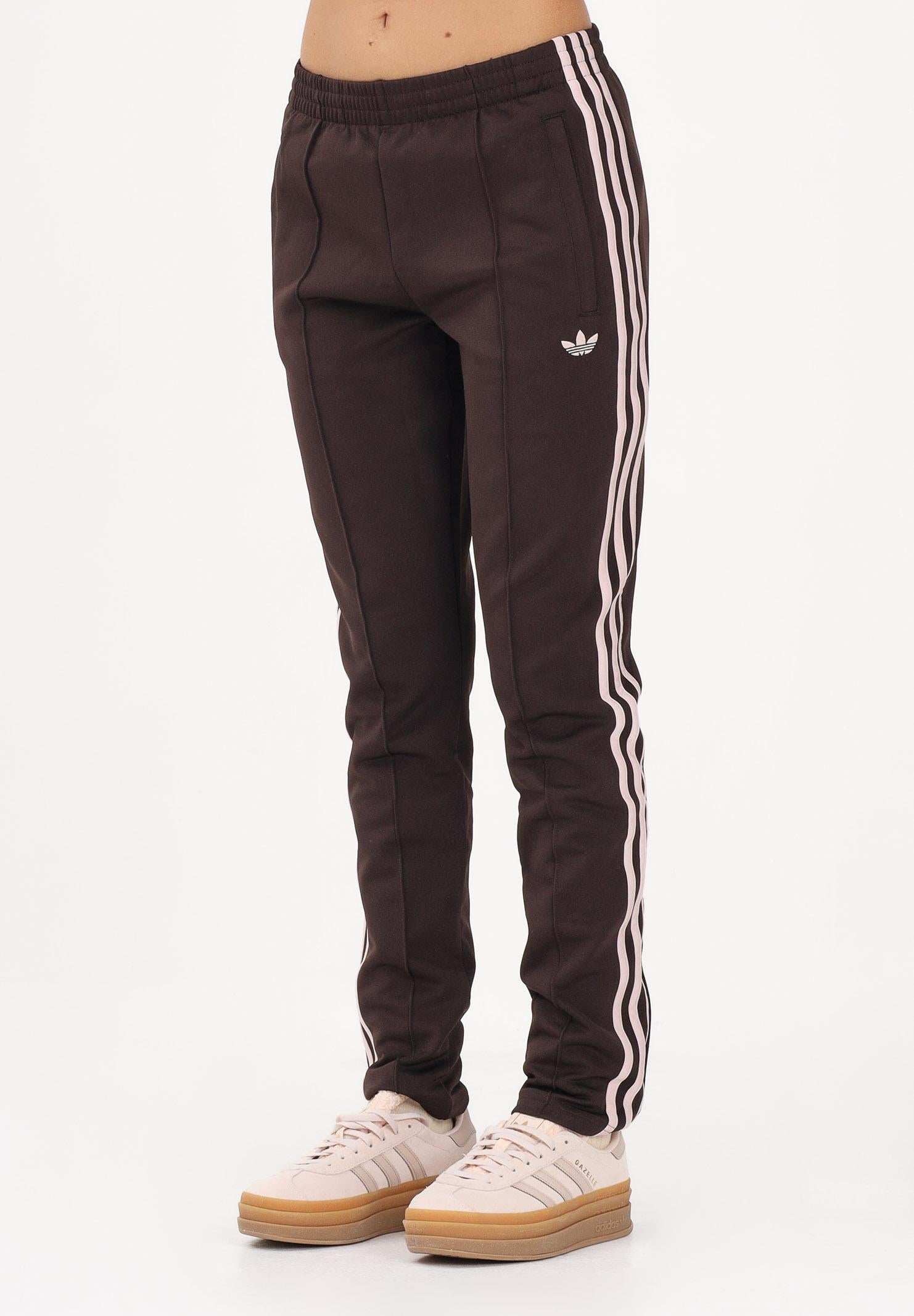 ADIDAS ORIGINALS Pantalone sportivo SST CLASSIC marrone e rosa da donna KD3790 . ADIDAS ORIGINALS 
