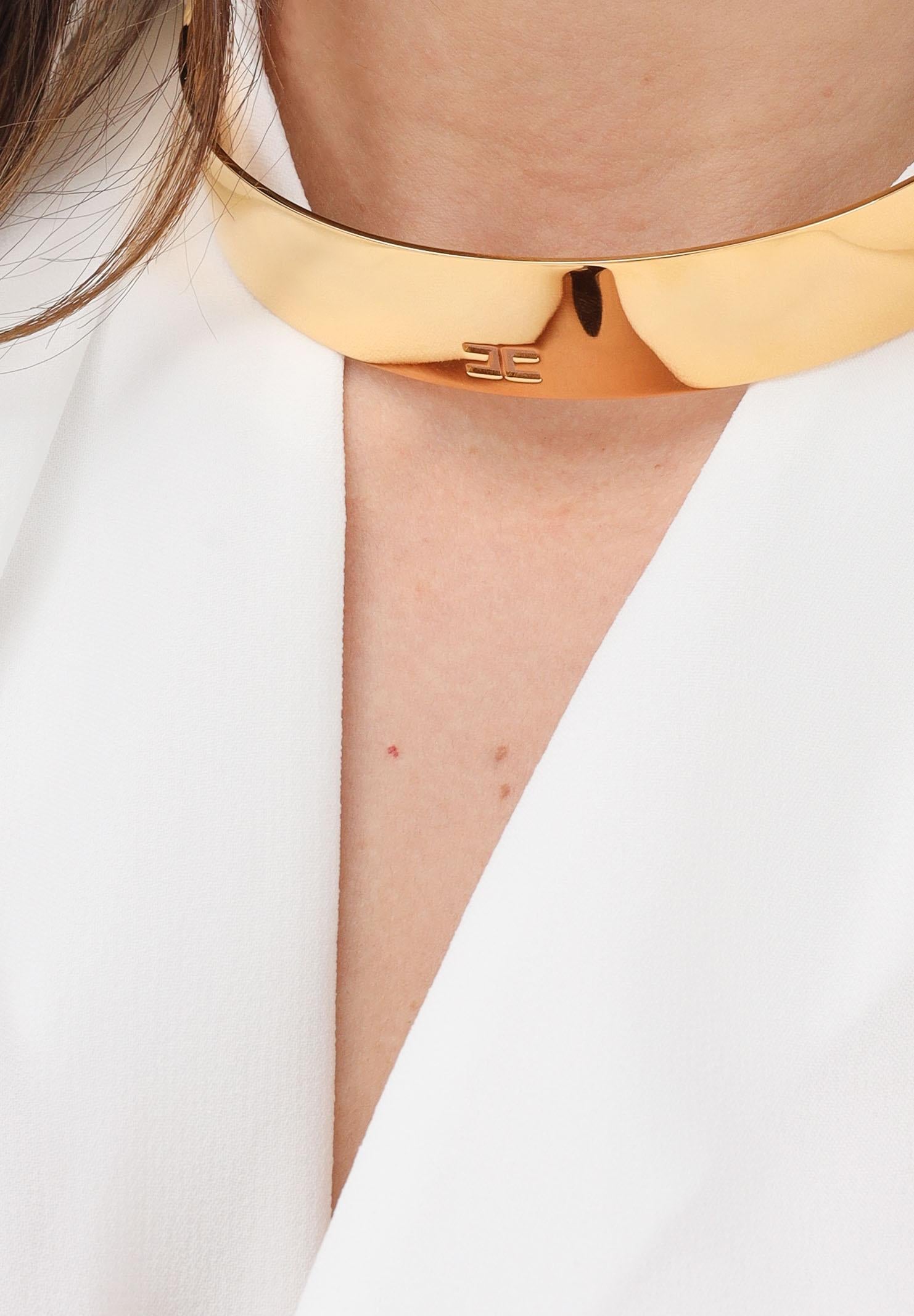 ELISABETTA FRANCHI Blusa avorio da donna con dettaglio gioiello CA12961E2 360 ELISABETTA FRANCHI 