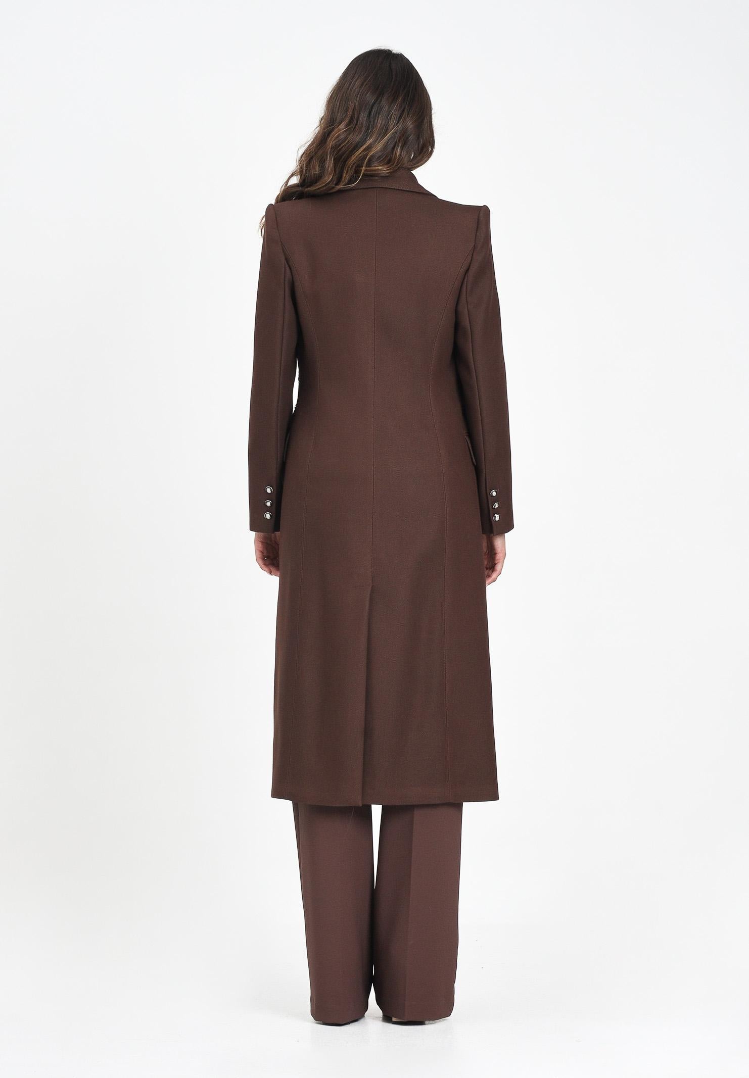 ELISABETTA FRANCHI Cappotto lungo marrone da donna CP01056E2 EA3 ELISABETTA FRANCHI 